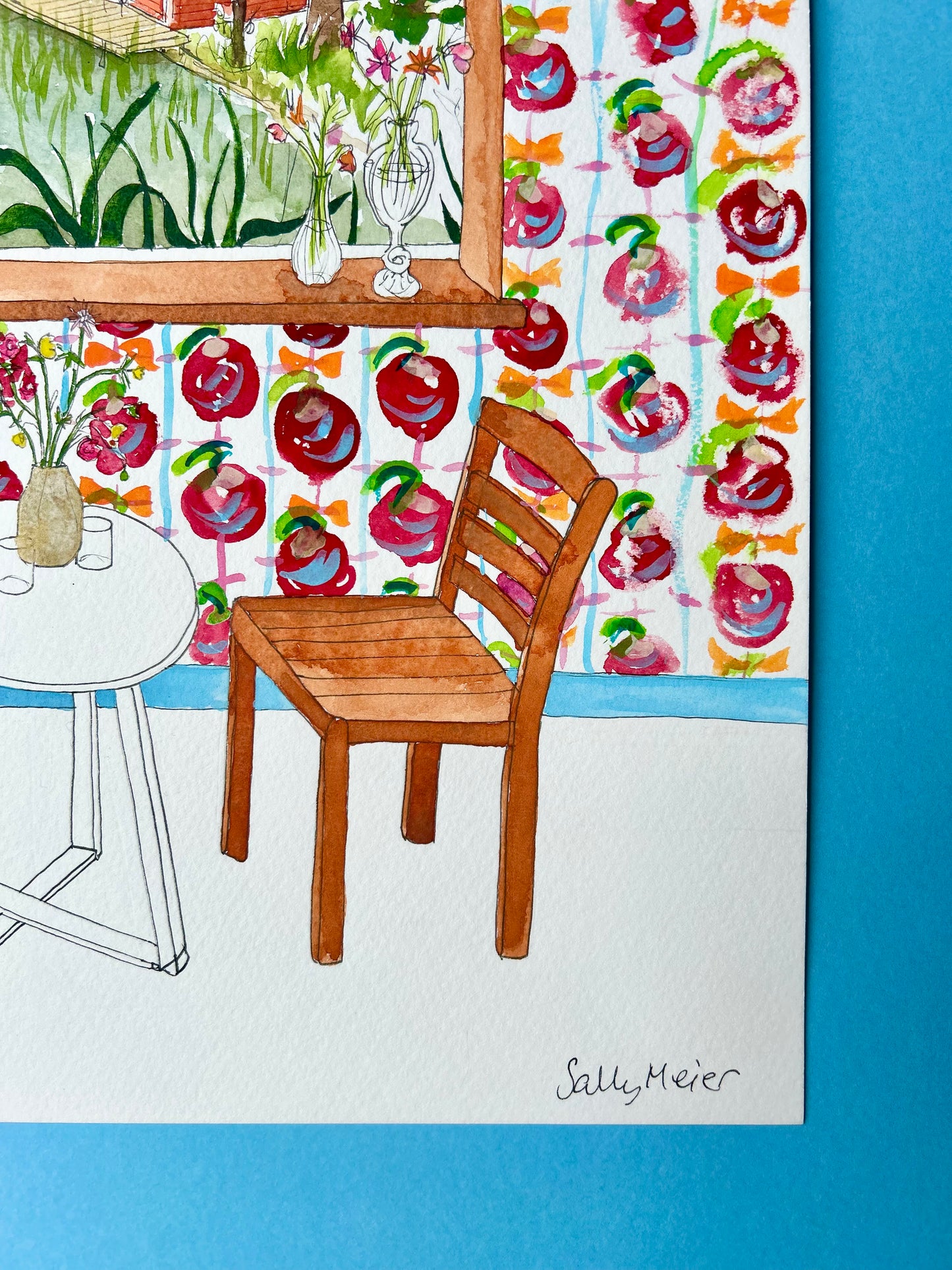 Scandinavian Window View Painting