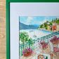 Lunching in Lake Como Painting
