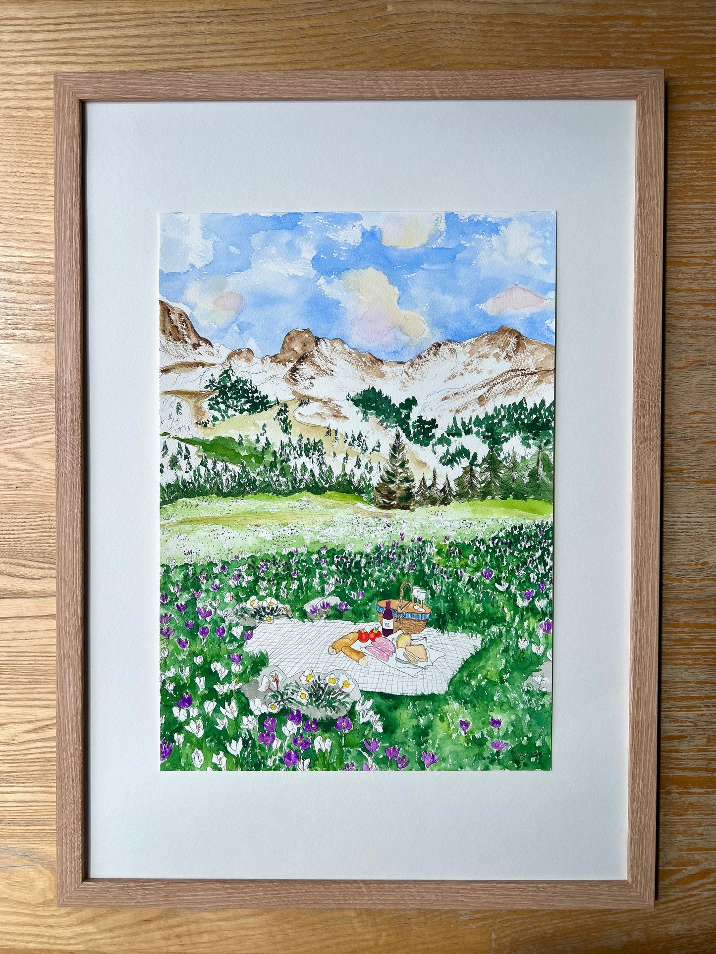 Spring Swiss Alps Painting