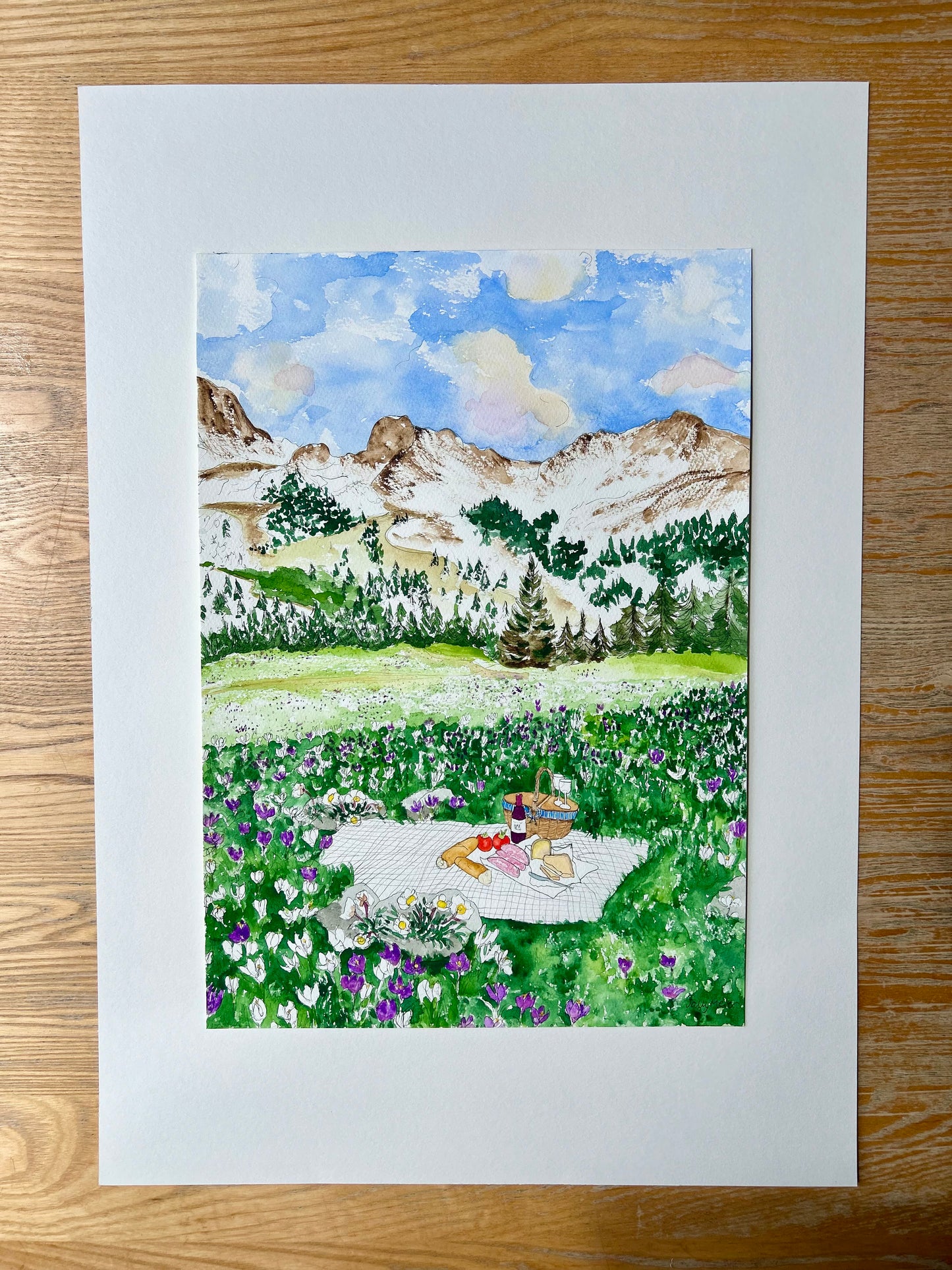 Spring Swiss Alps Painting