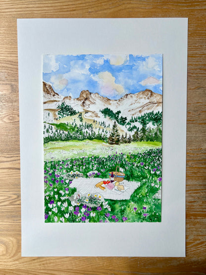 Spring Swiss Alps Painting