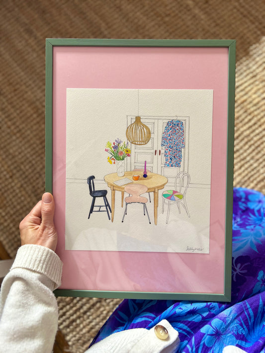 Original Painting of Scandi Home