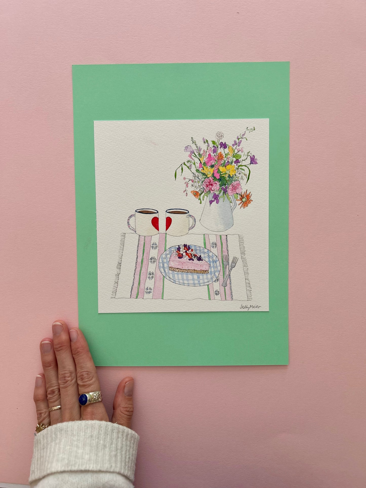 Original Coffee & Cake Painting