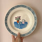 Illustrated Vintage Plate - to hang on the wall