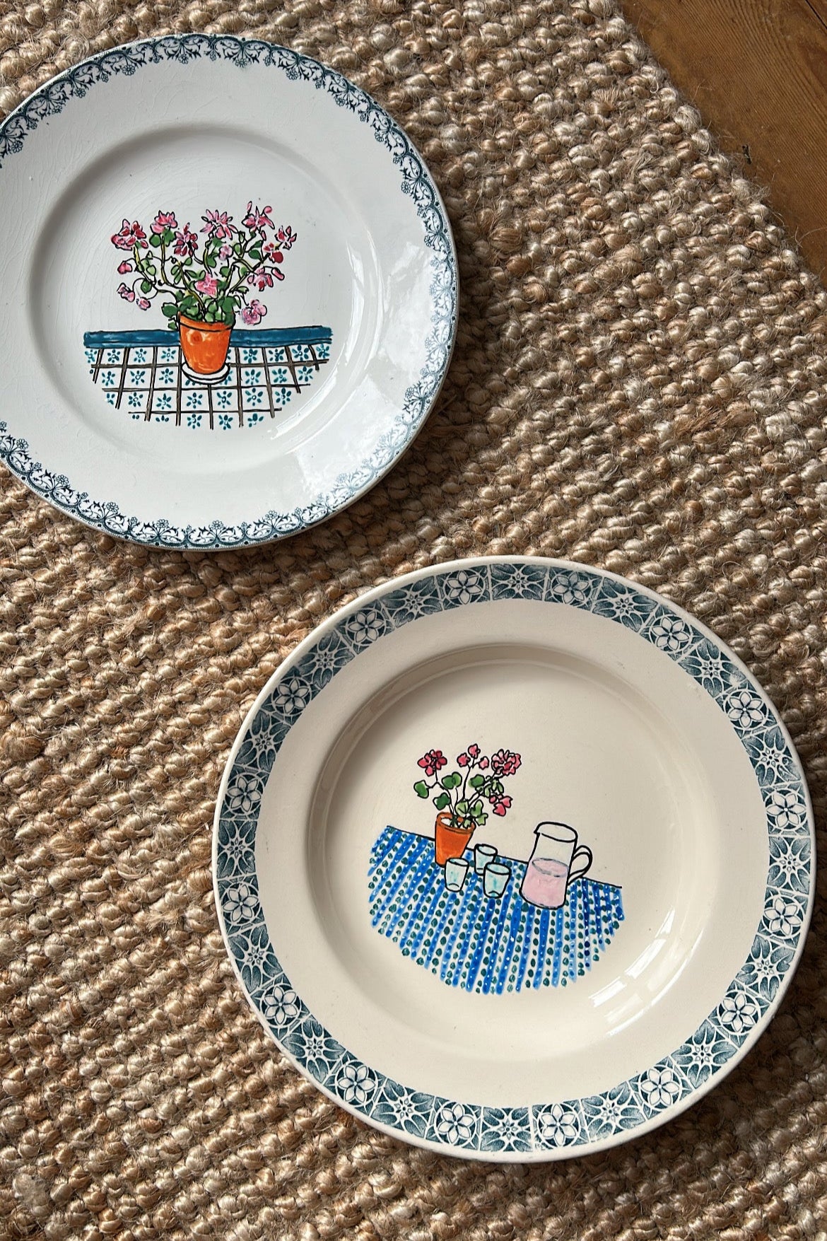 Illustrated Vintage Plate - to hang on the wall