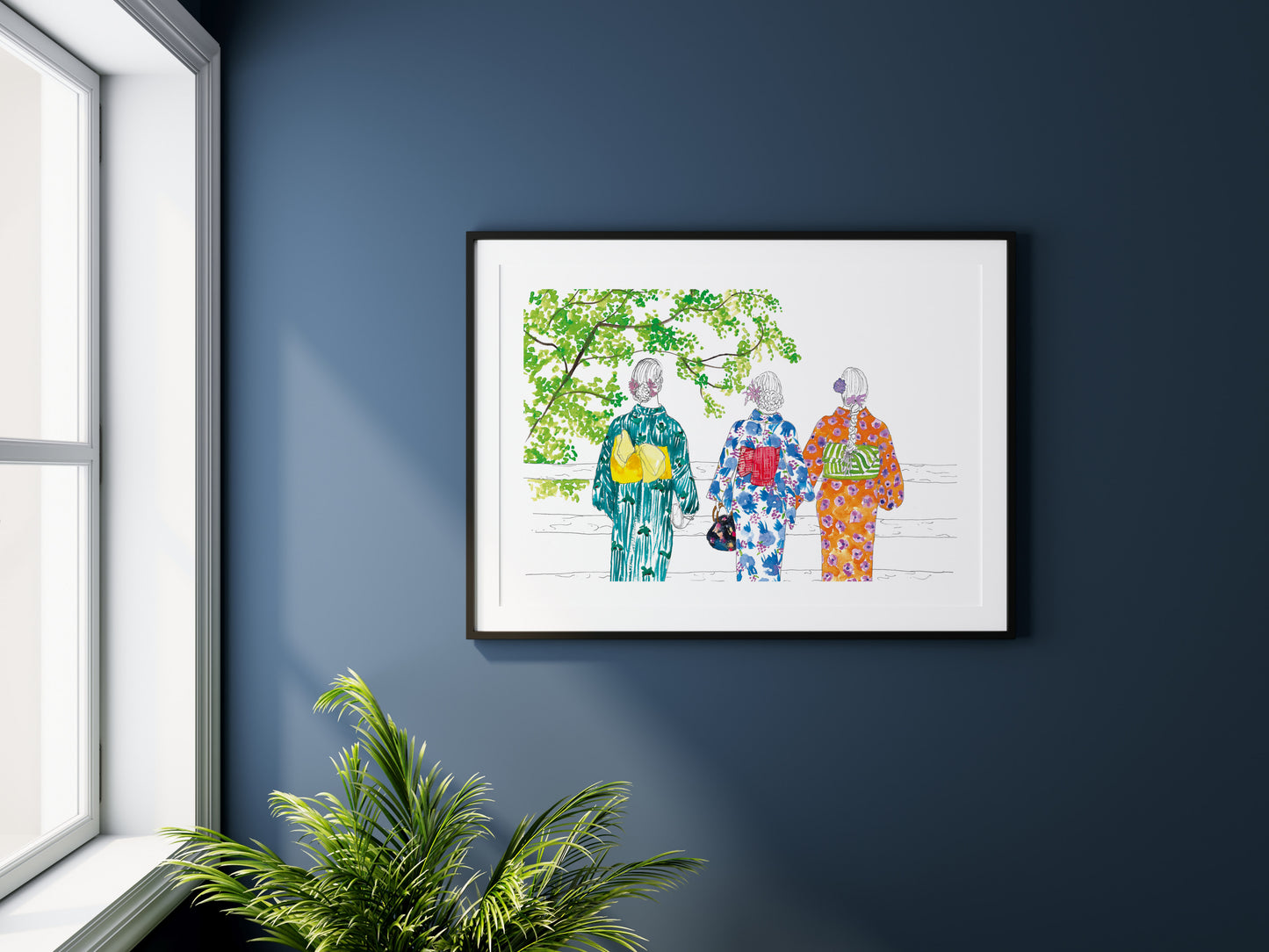 Kimonos in Japan Art Print