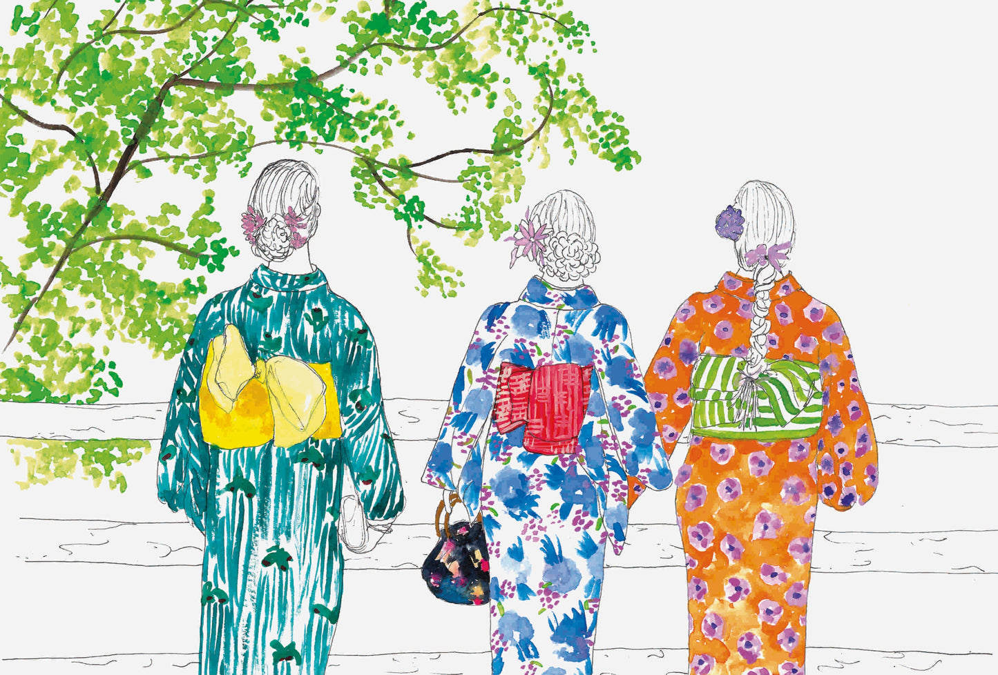 Kimonos in Japan Art Print