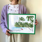 Surfer on the Beach Print
