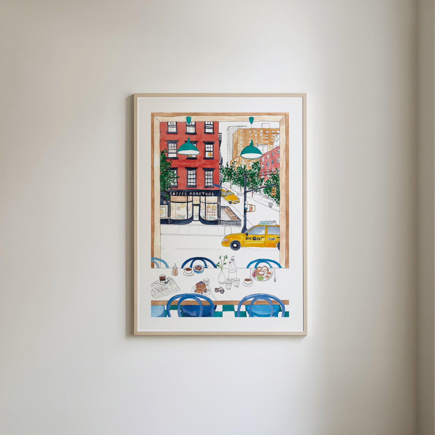 New York Cafe Breakfast Limited Edition Print