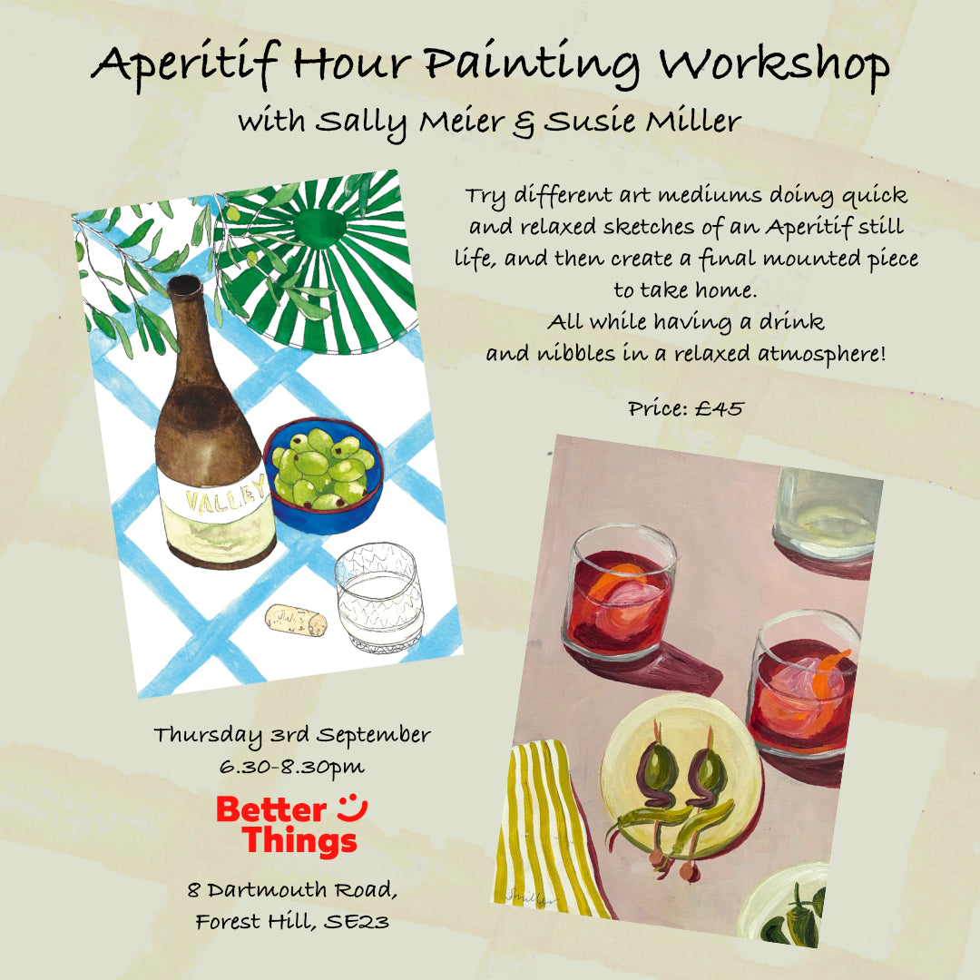 Aperitif Hour Painting Workshop - 3rd September 6.30 - 8.30pm - London