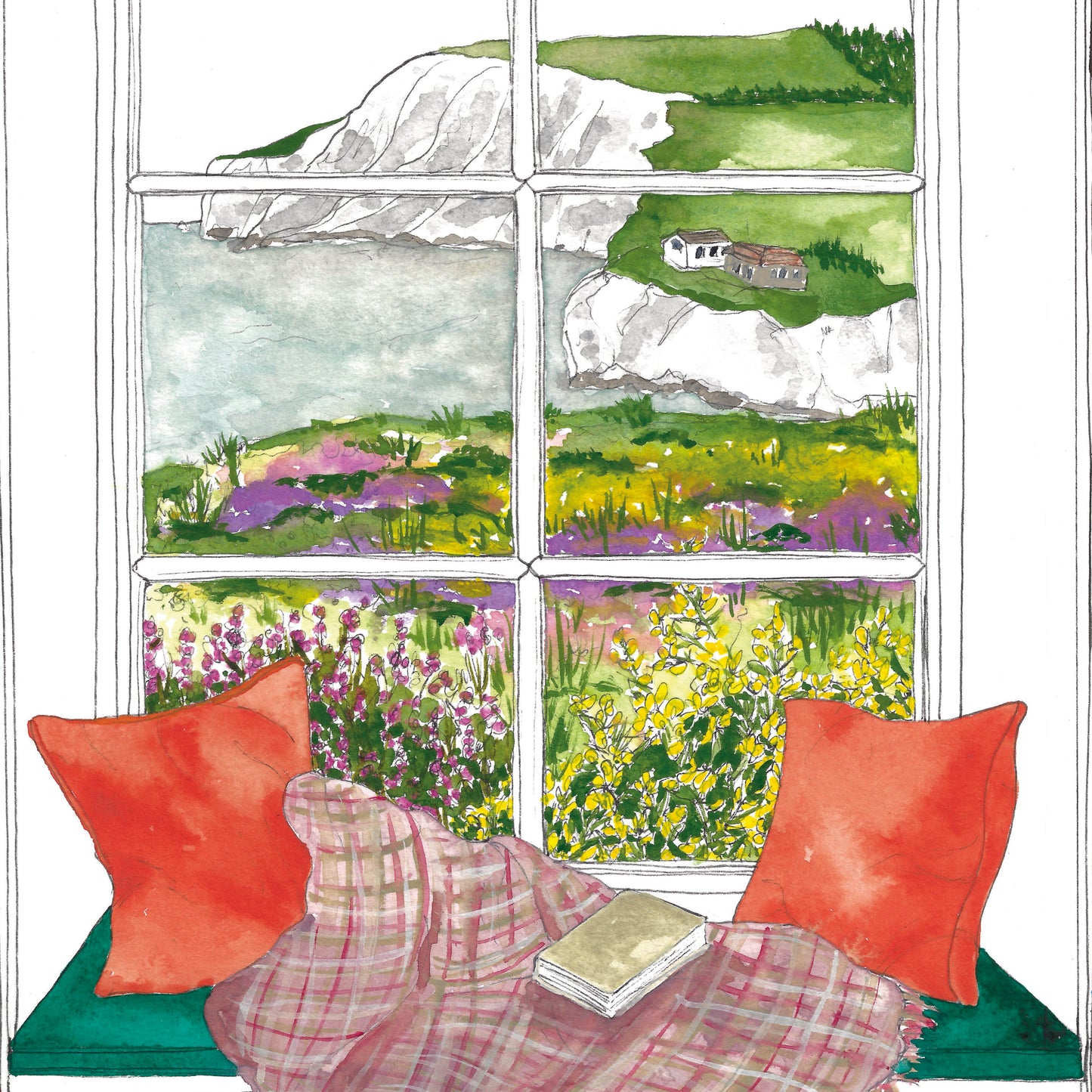 Isle of Wight Window View Print