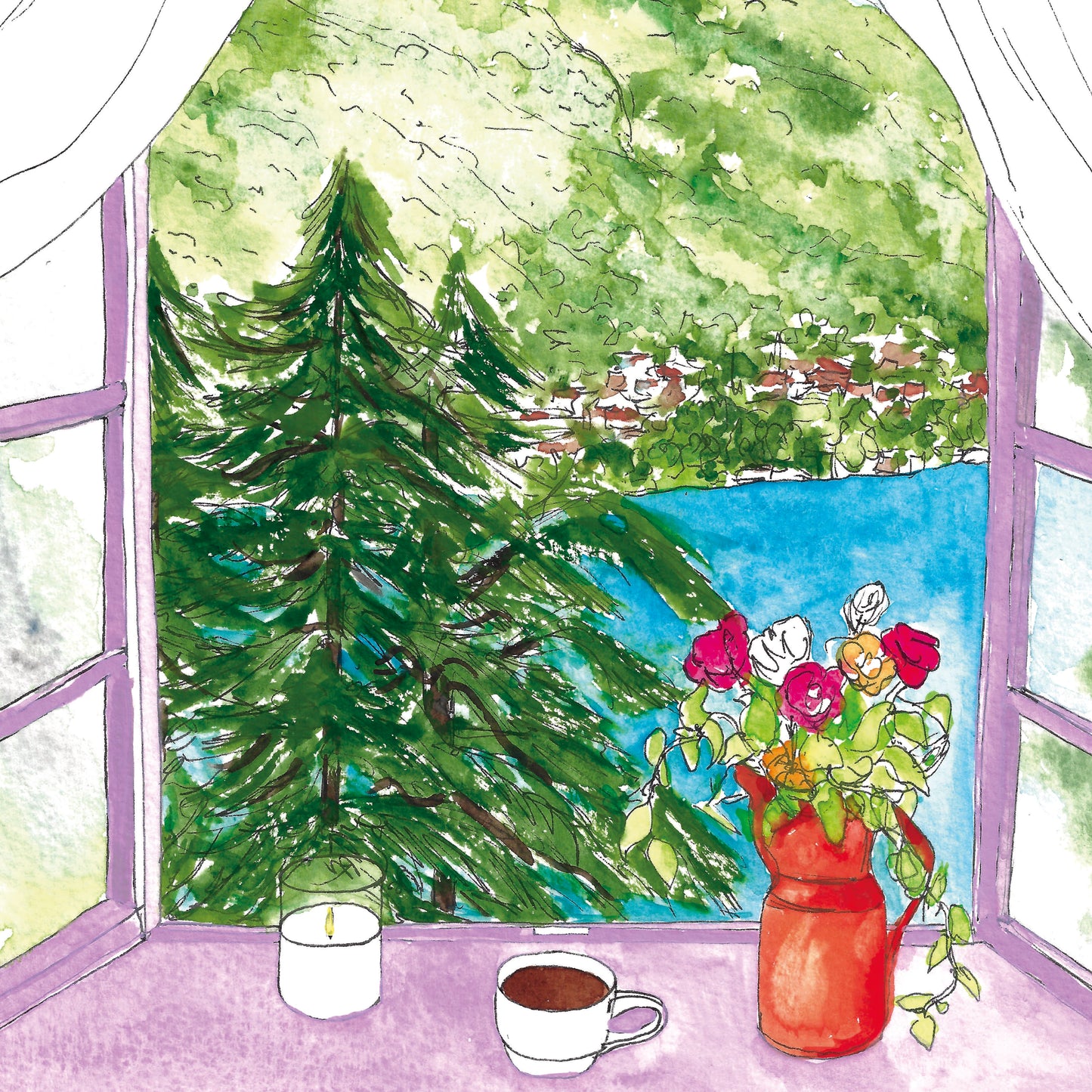 Lake View Window Print