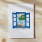 Sailing Boat Window View Print