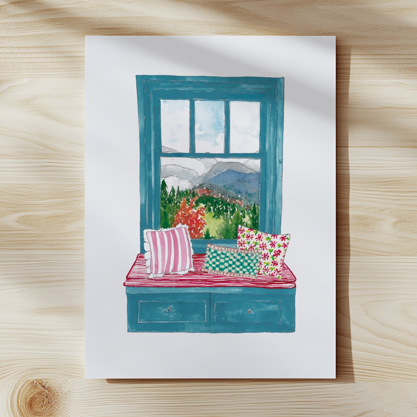 Hills Window View Print