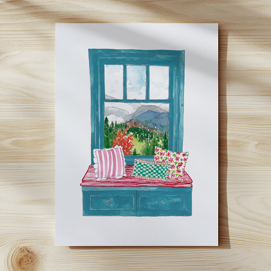 Hills Window View Print