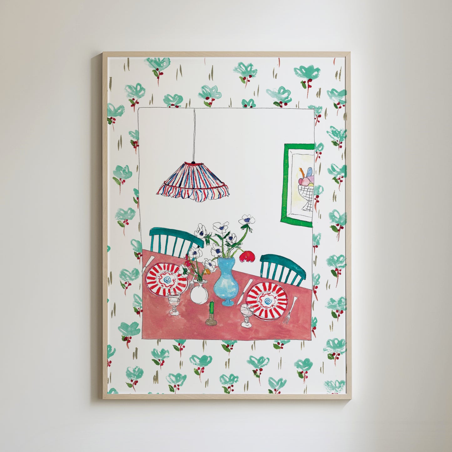 Floral Table for Two Print