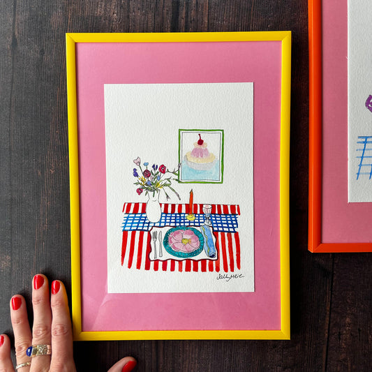 Framed Original Tabletop Painting