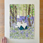 original painting of dining in bluebell wood