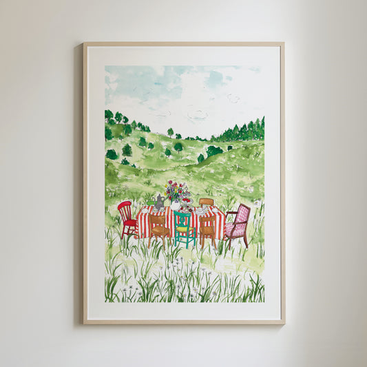 Whimsical Meadow Outdoor Dining Print