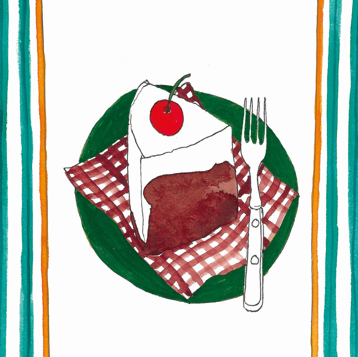 Cherry on Top Cake Slice Card