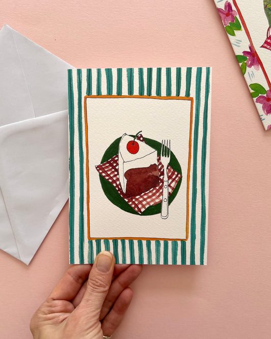 Cherry on Top Cake Slice Card