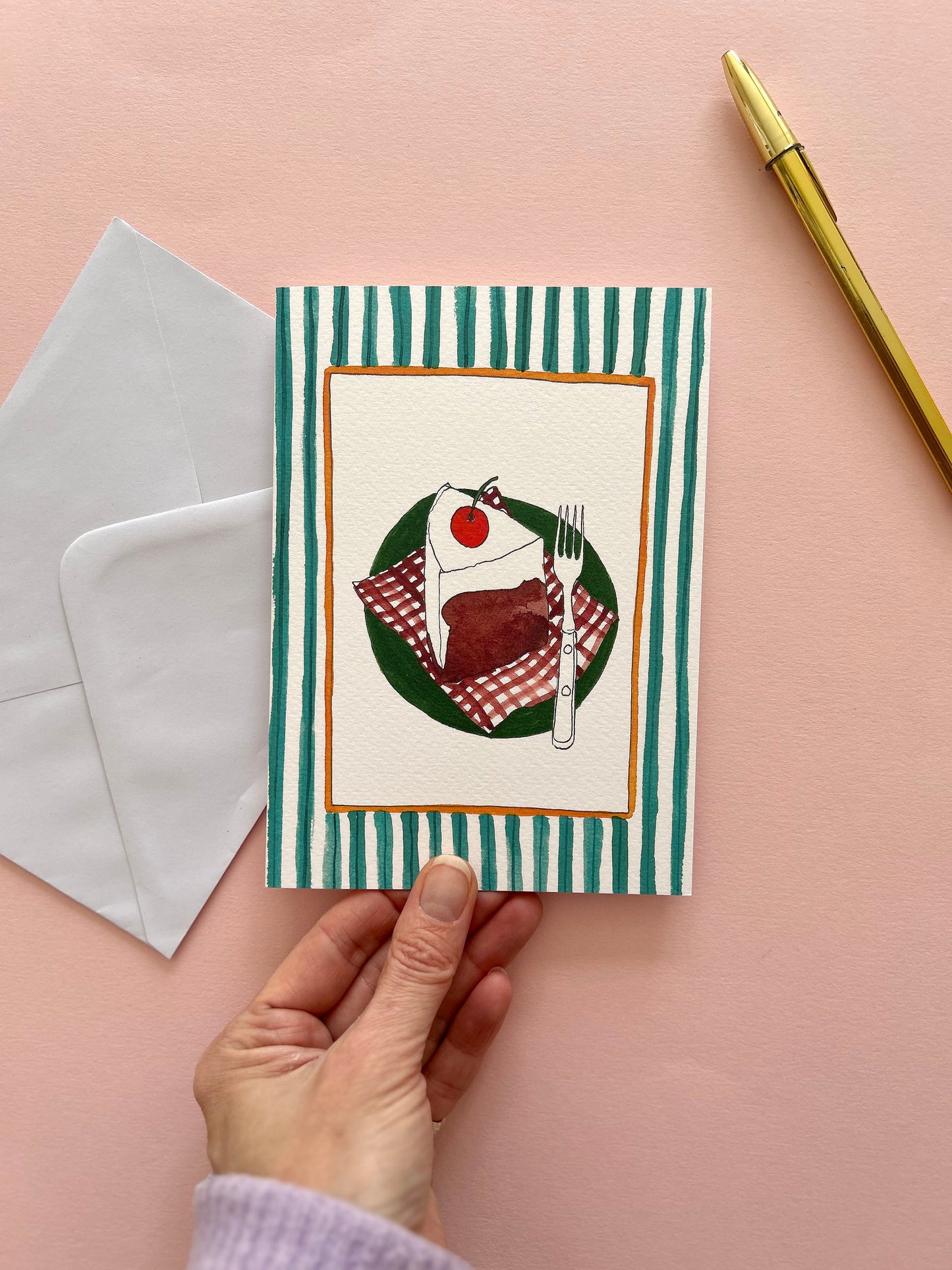 Cherry on Top Cake Slice Card