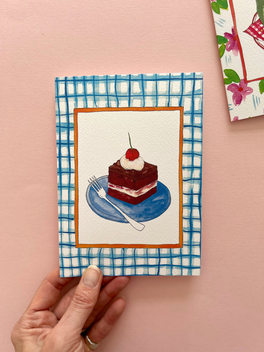 Chocolate Slice of Cake Card