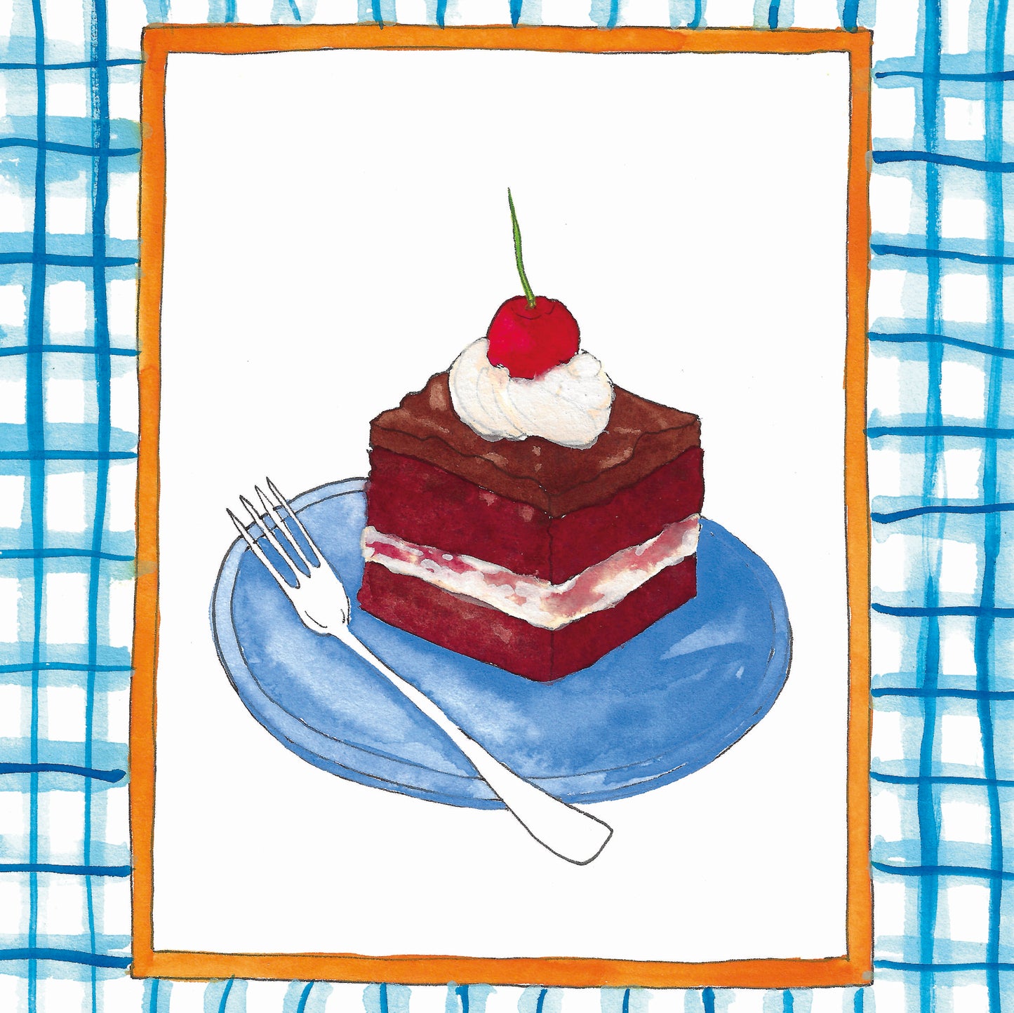 Chocolate Slice of Cake Card