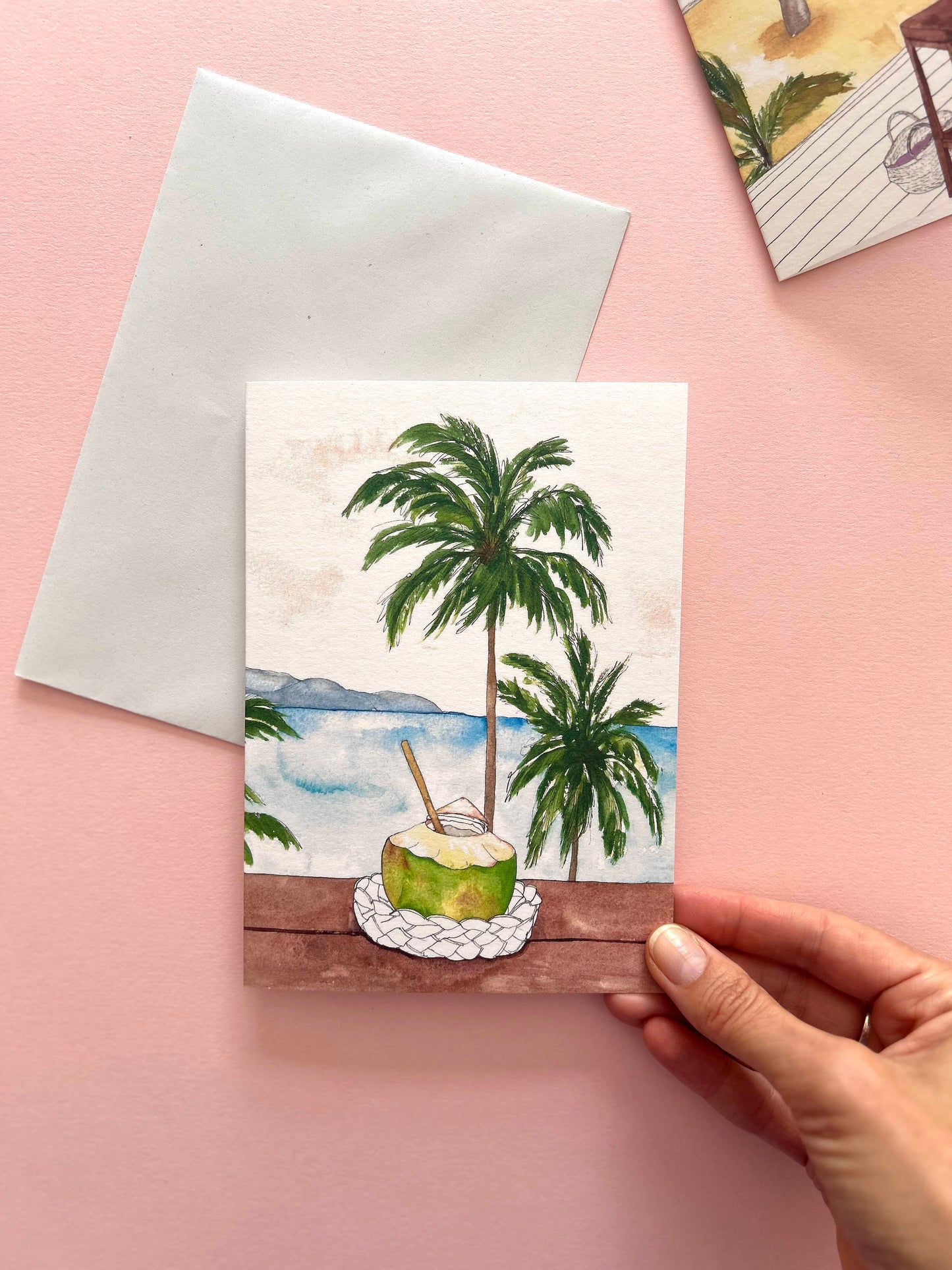 Tropical Coconut Drink Card