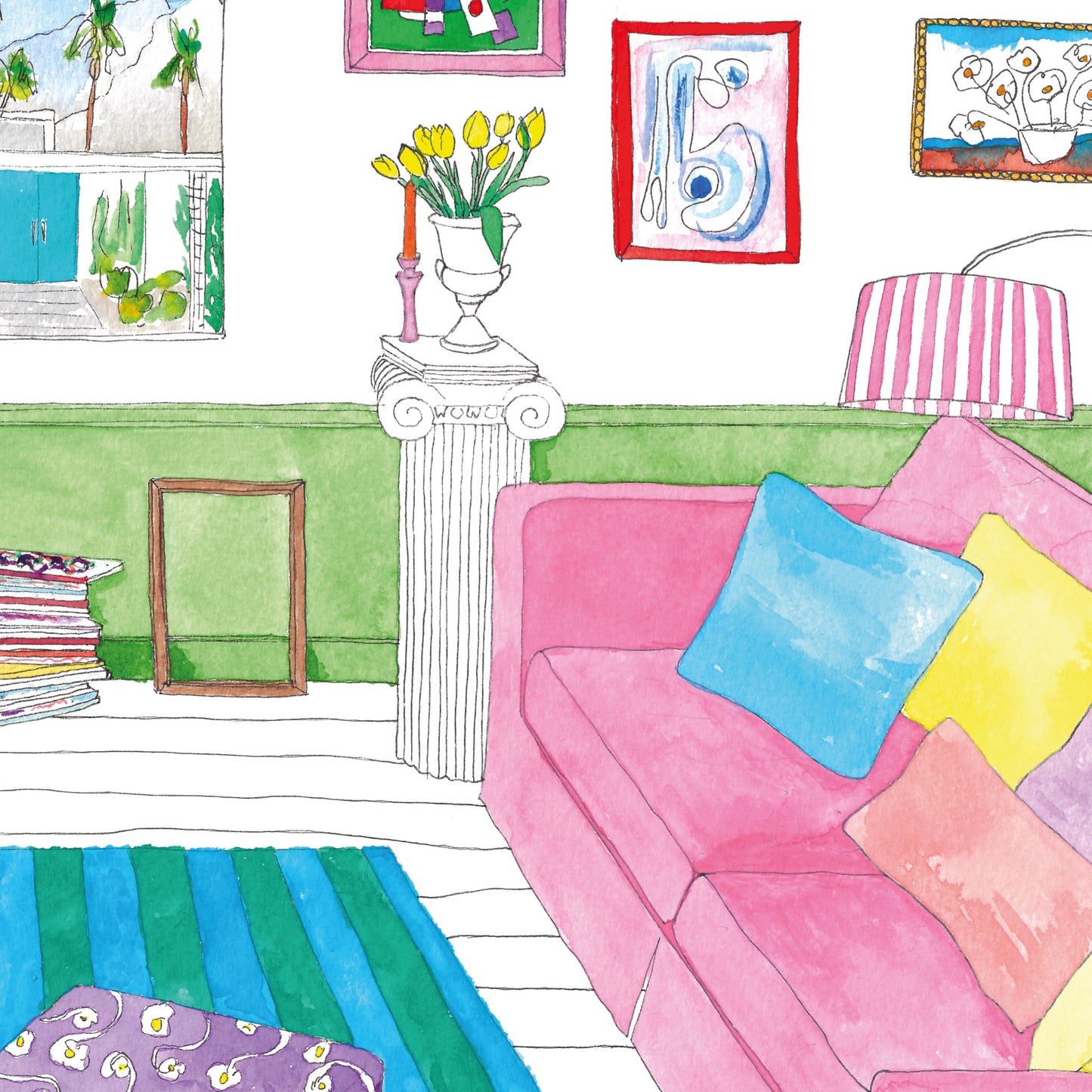 Colourful Interior Art Print