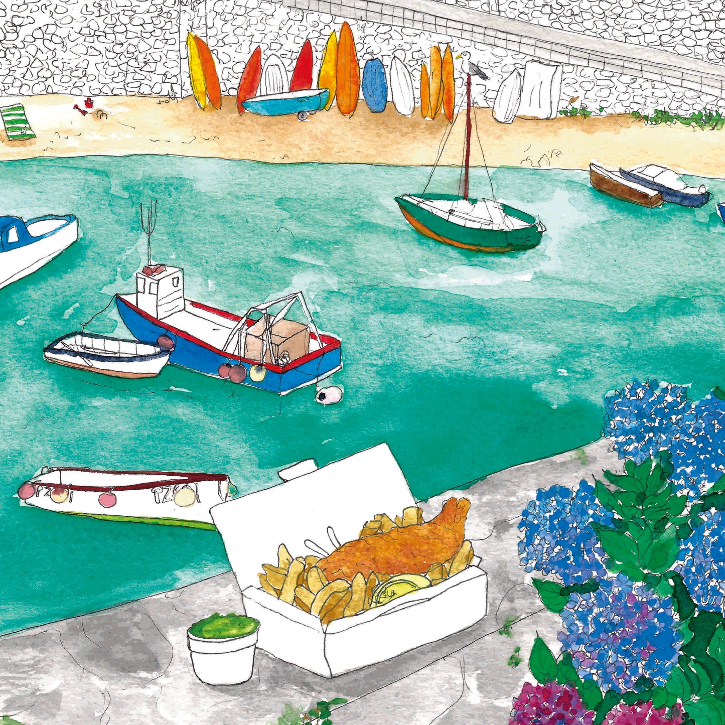 Mini print of Cornish Summer