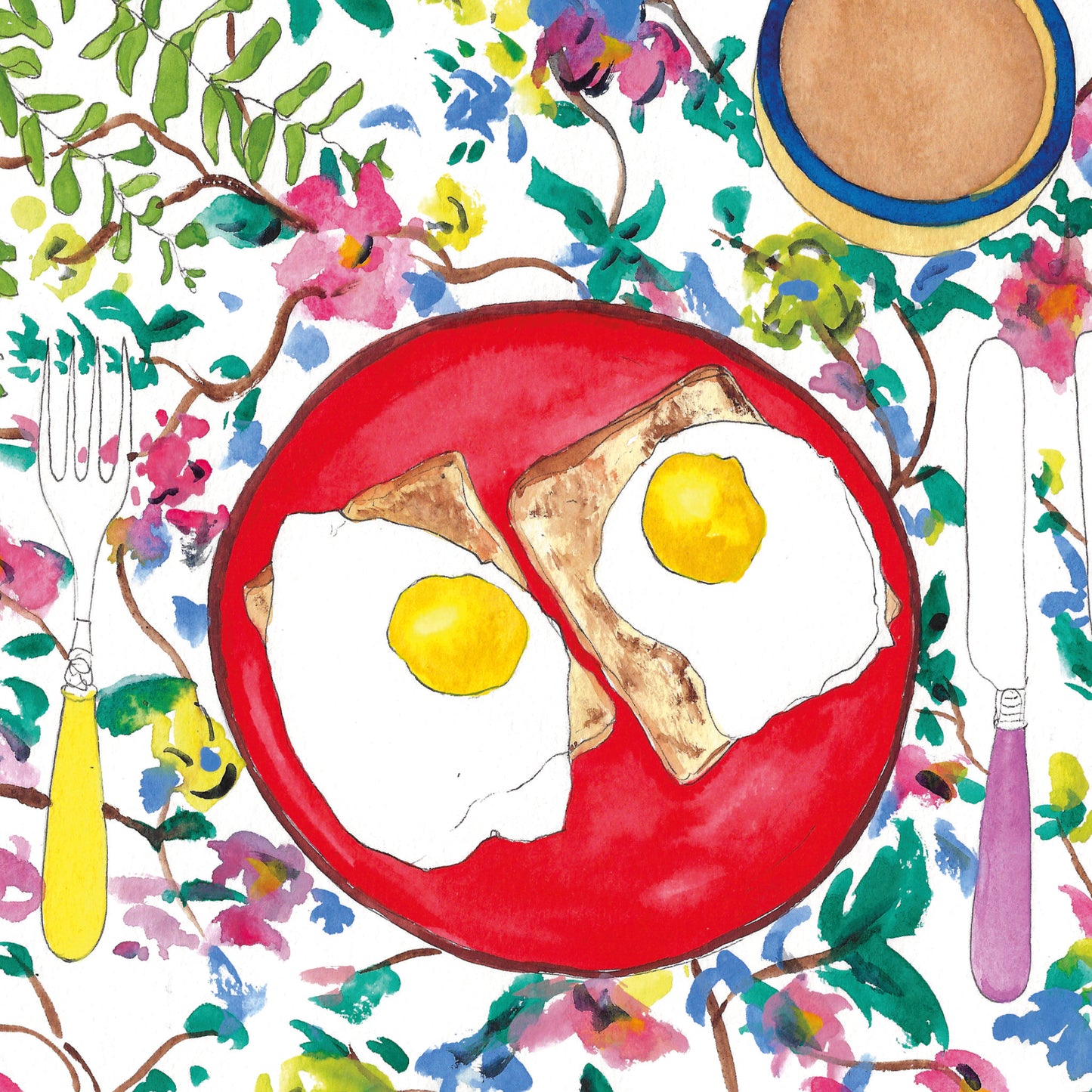 Eggs on Plate Card