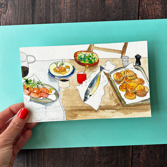 Original dining table painting