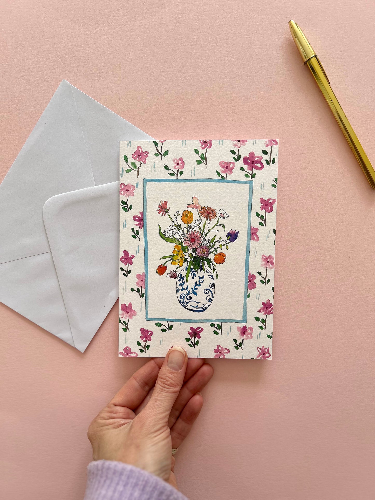 Flowers in a Vase Card
