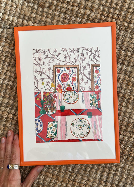 Framed Original Tabletop Painting