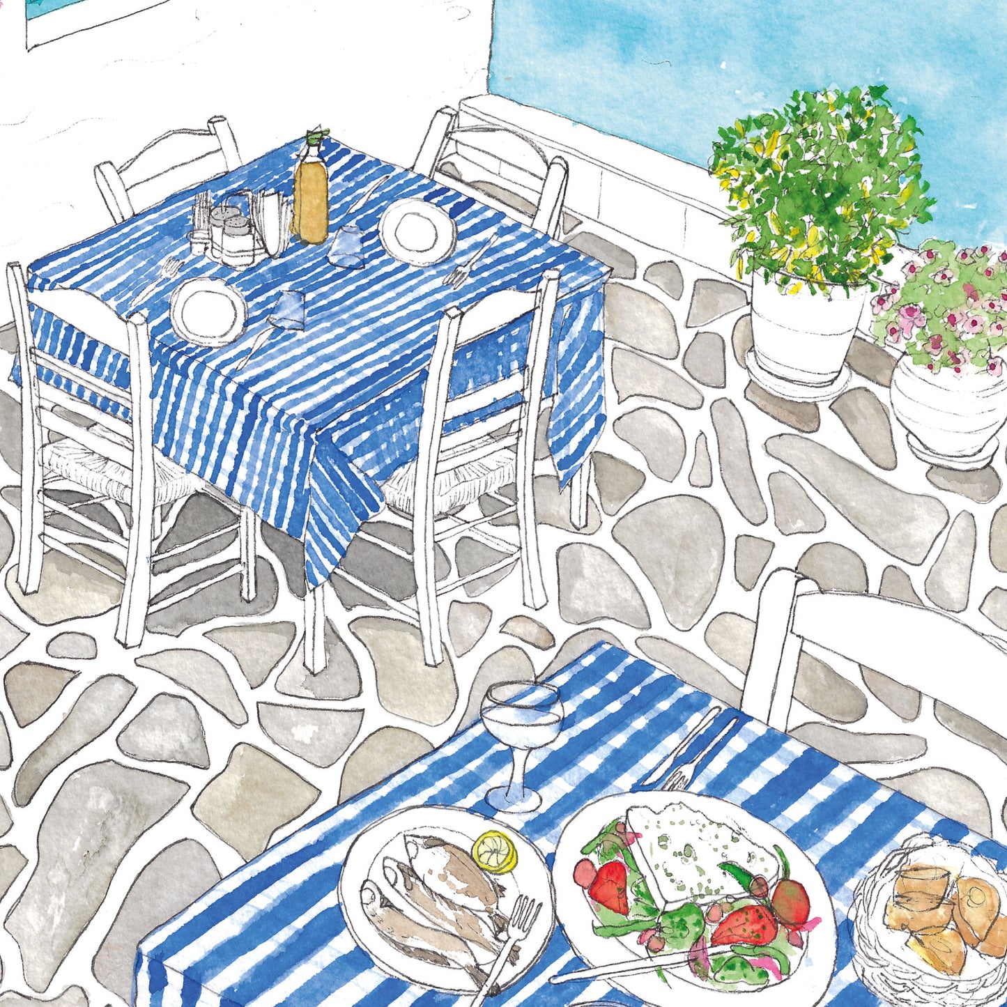 Greek Taverna Limited Edition Print