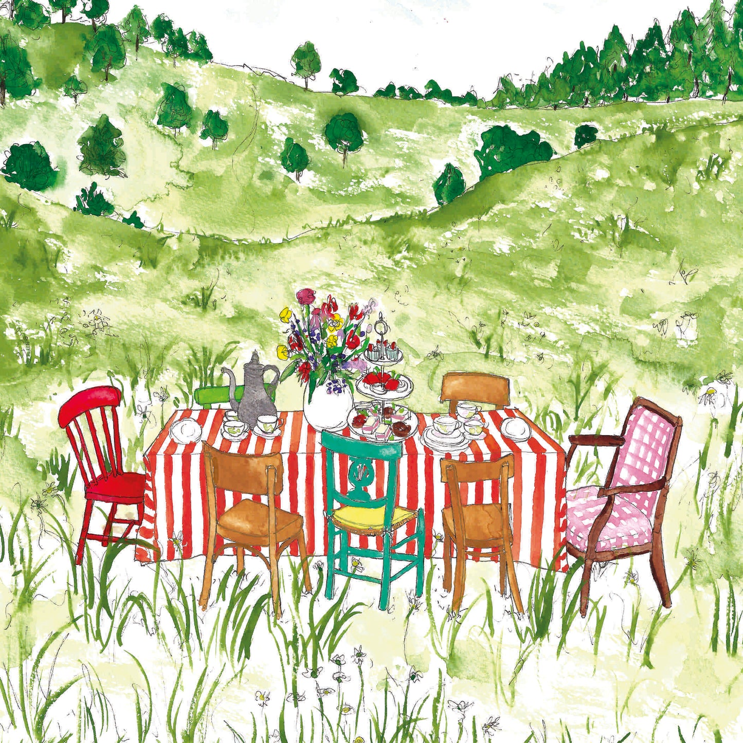 Whimsical Meadow Outdoor Dining Print