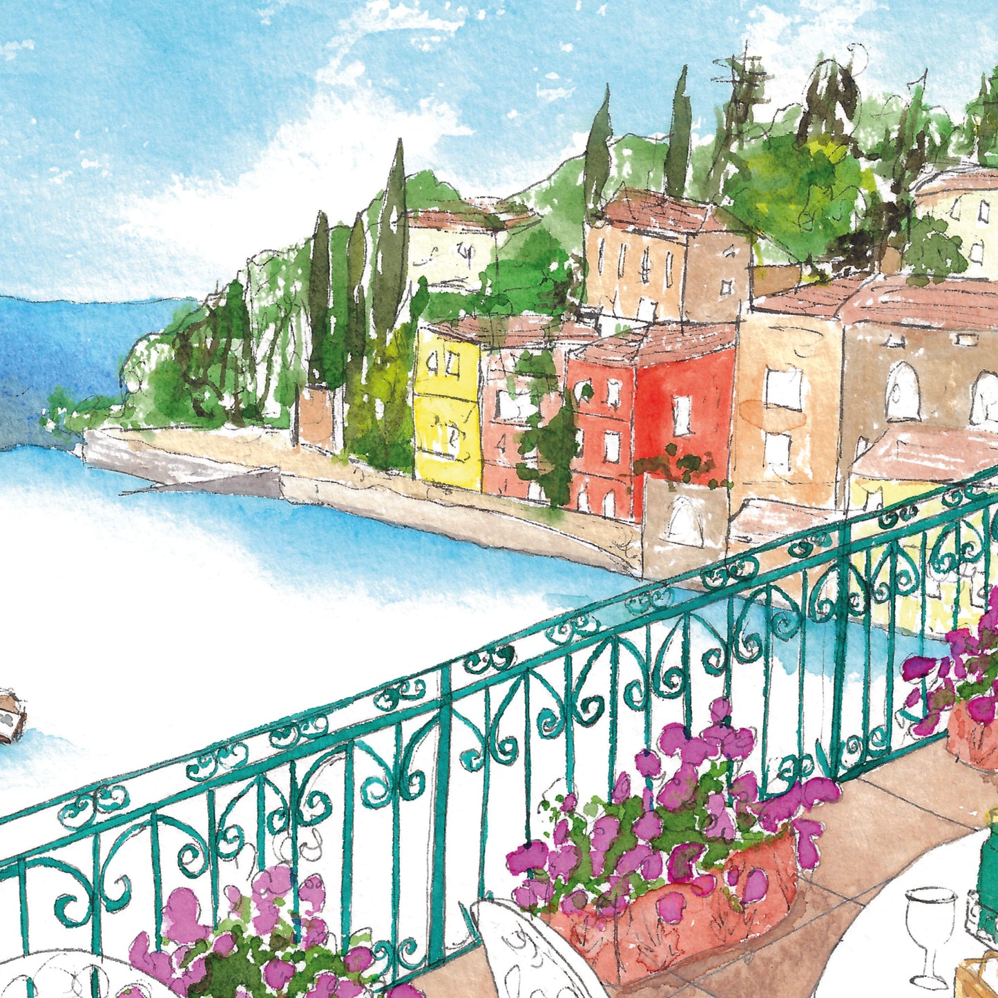 Lunching in Lake Como Limited Edition Print