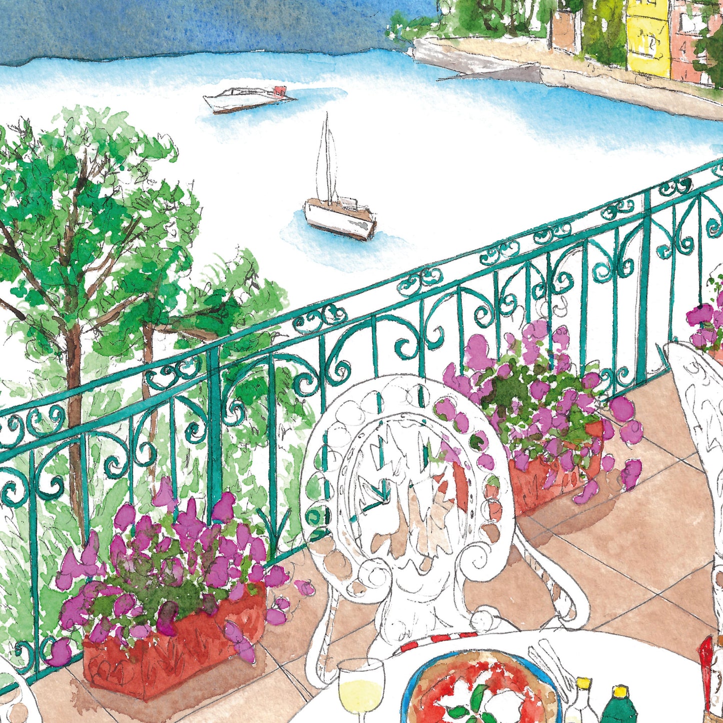 Lunching in Lake Como Limited Edition Print