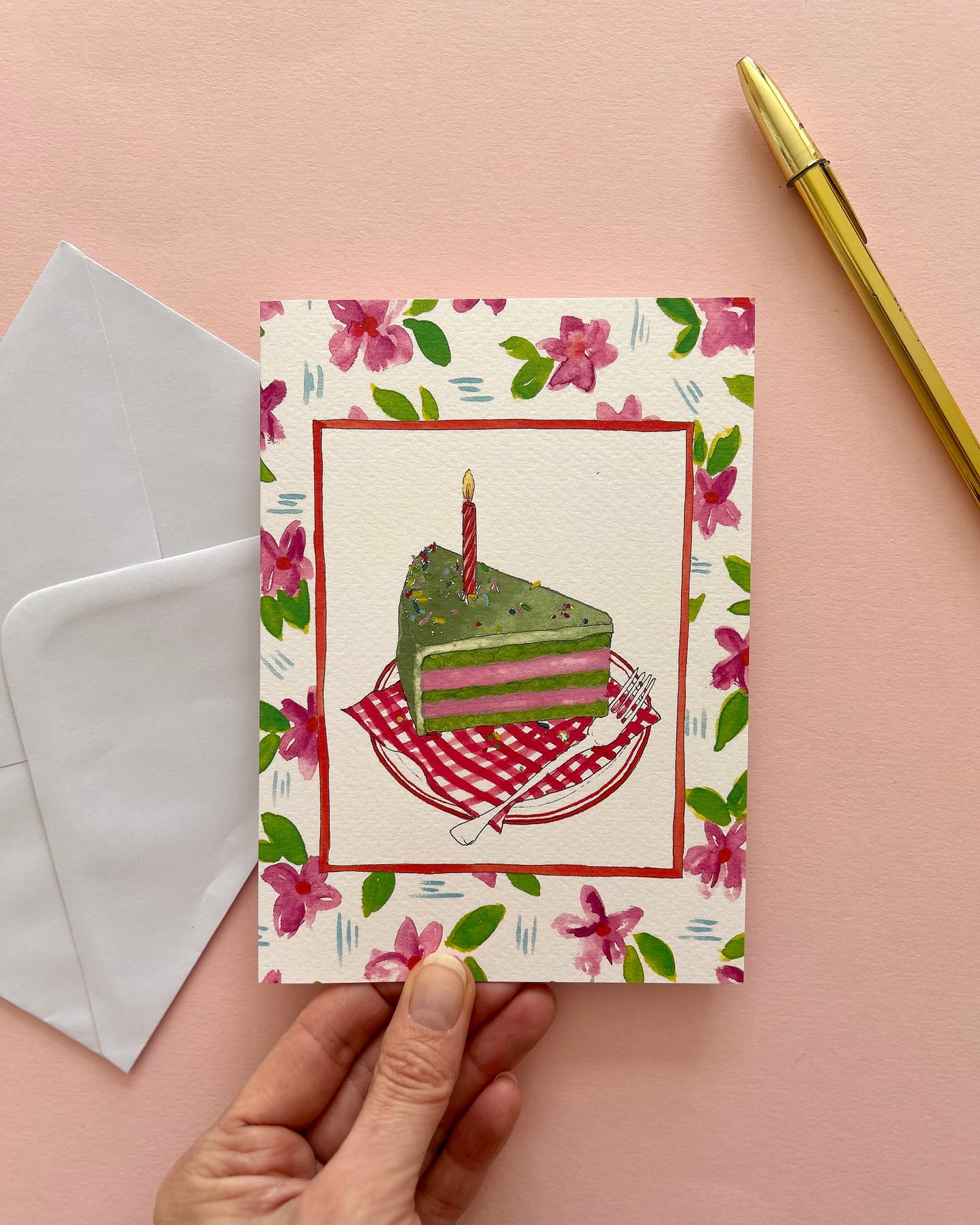 Matcha Birthday Cake
