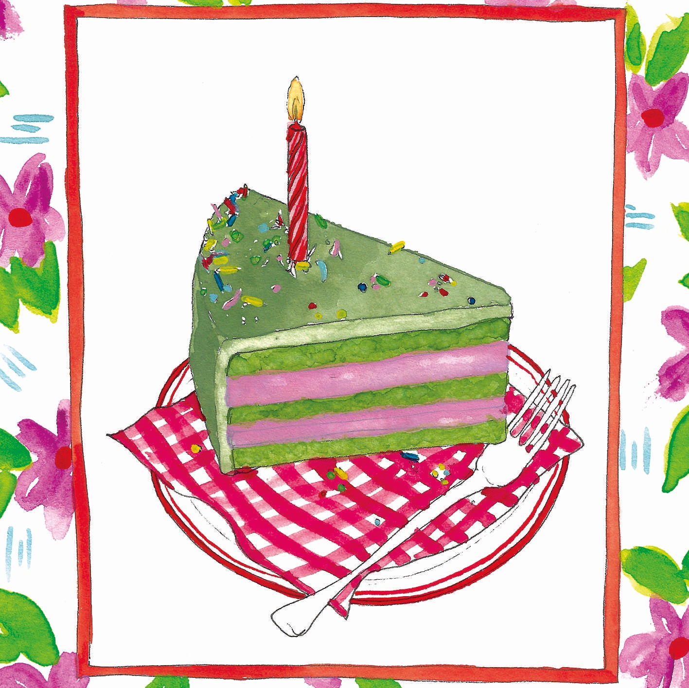 Matcha Birthday Cake