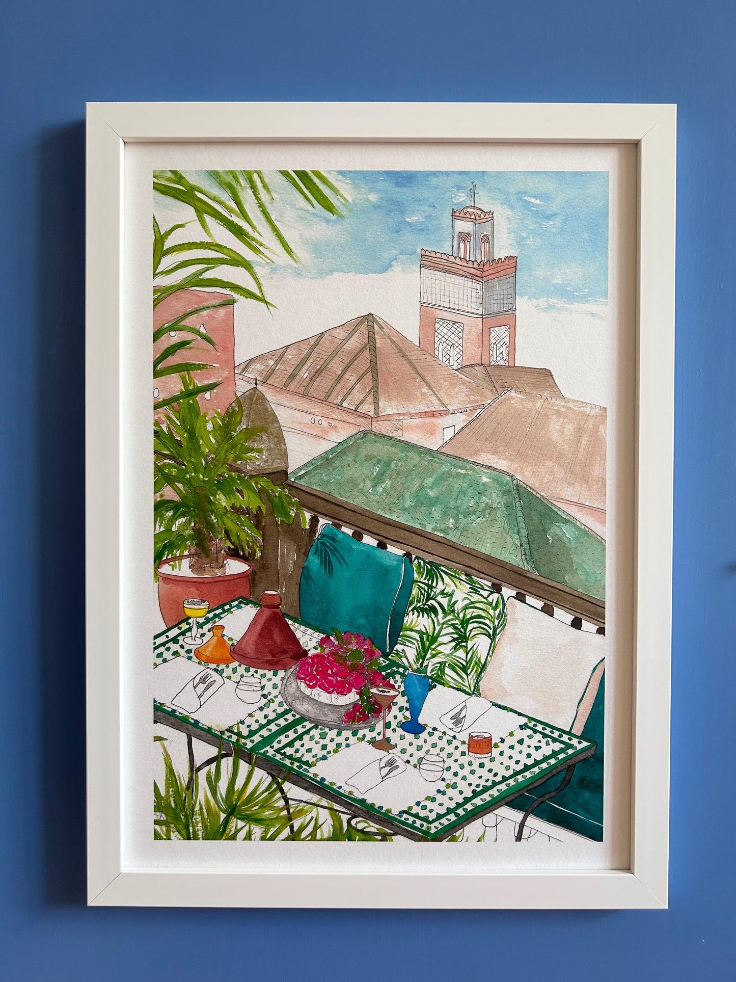 Morocco Hotel Rooftop Print