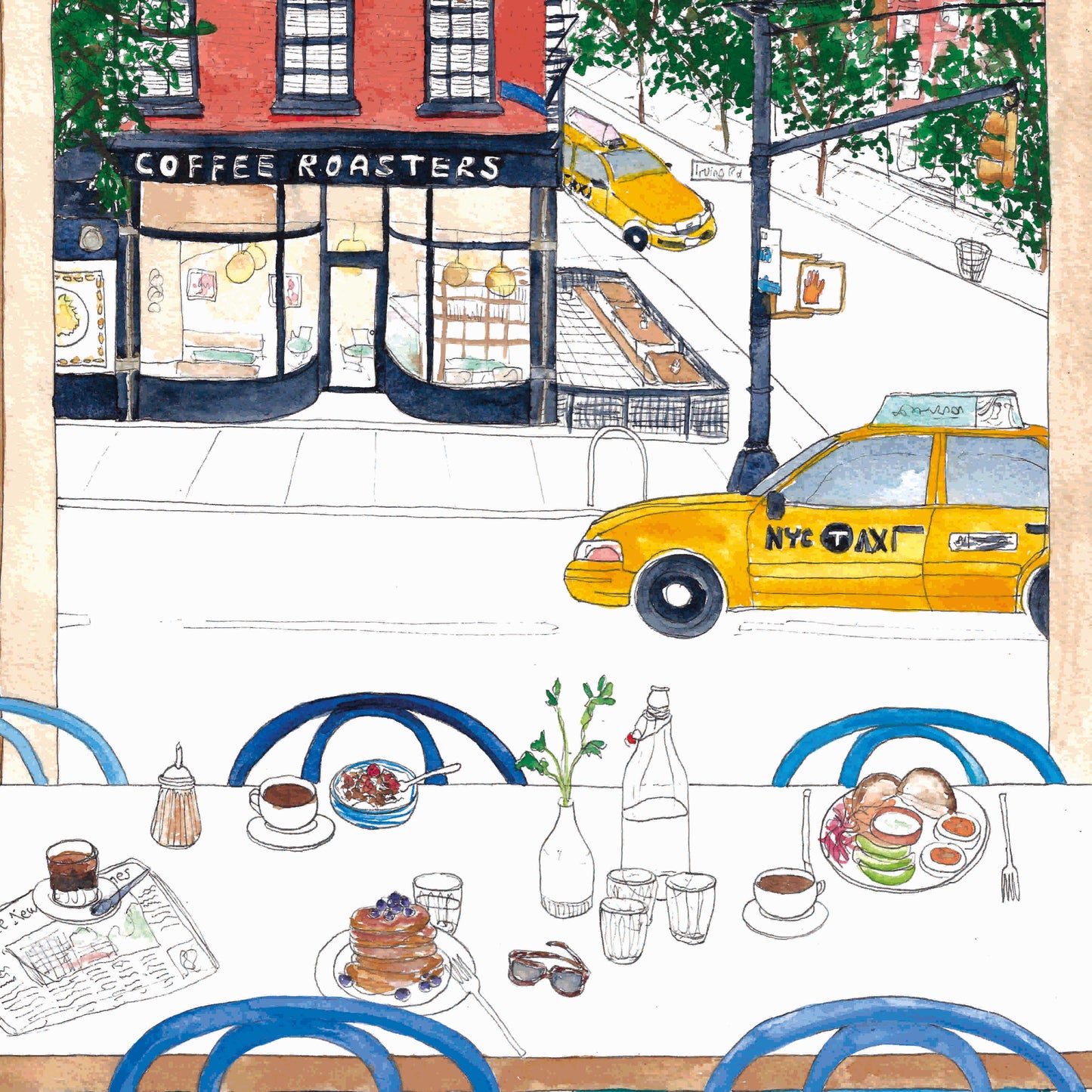New York Cafe Breakfast Card