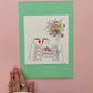 Original Coffee & Cake Painting