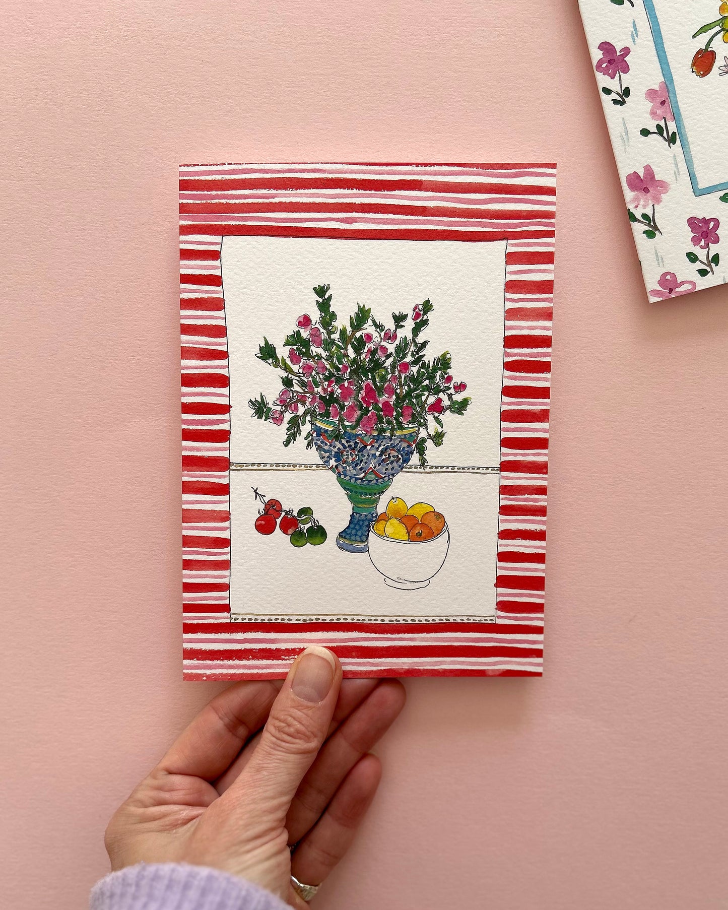 Pink Flowers Card