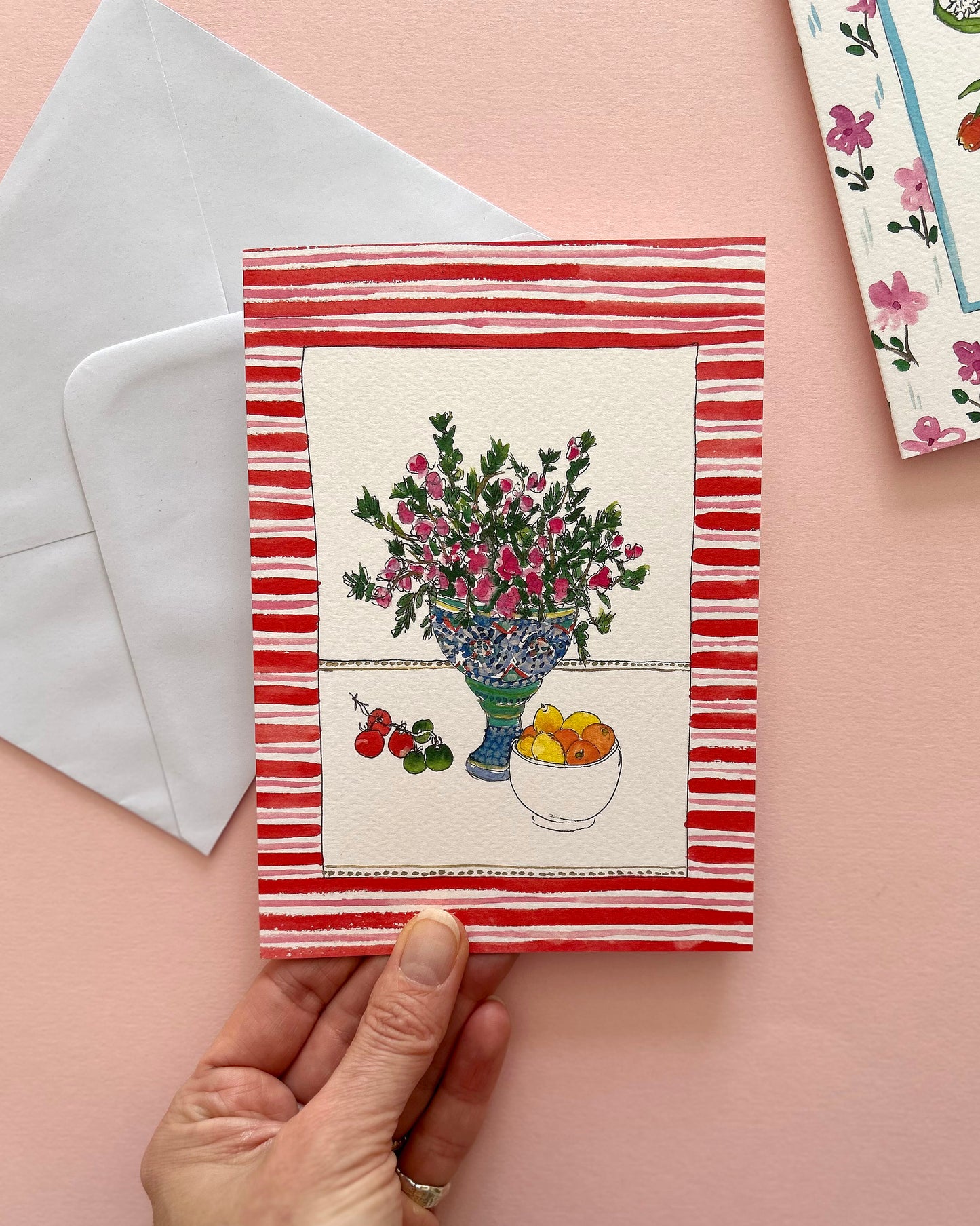 Pink Flowers Card