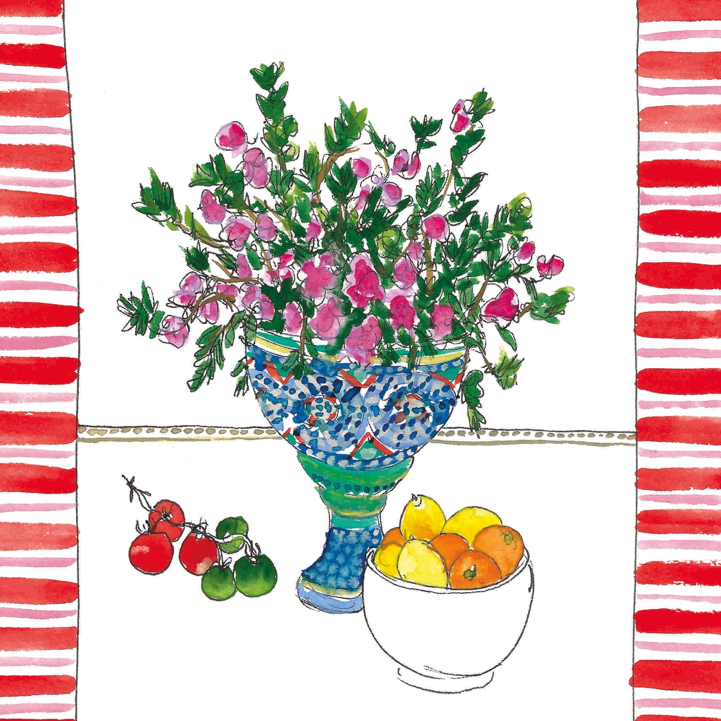 Pink Flowers Card