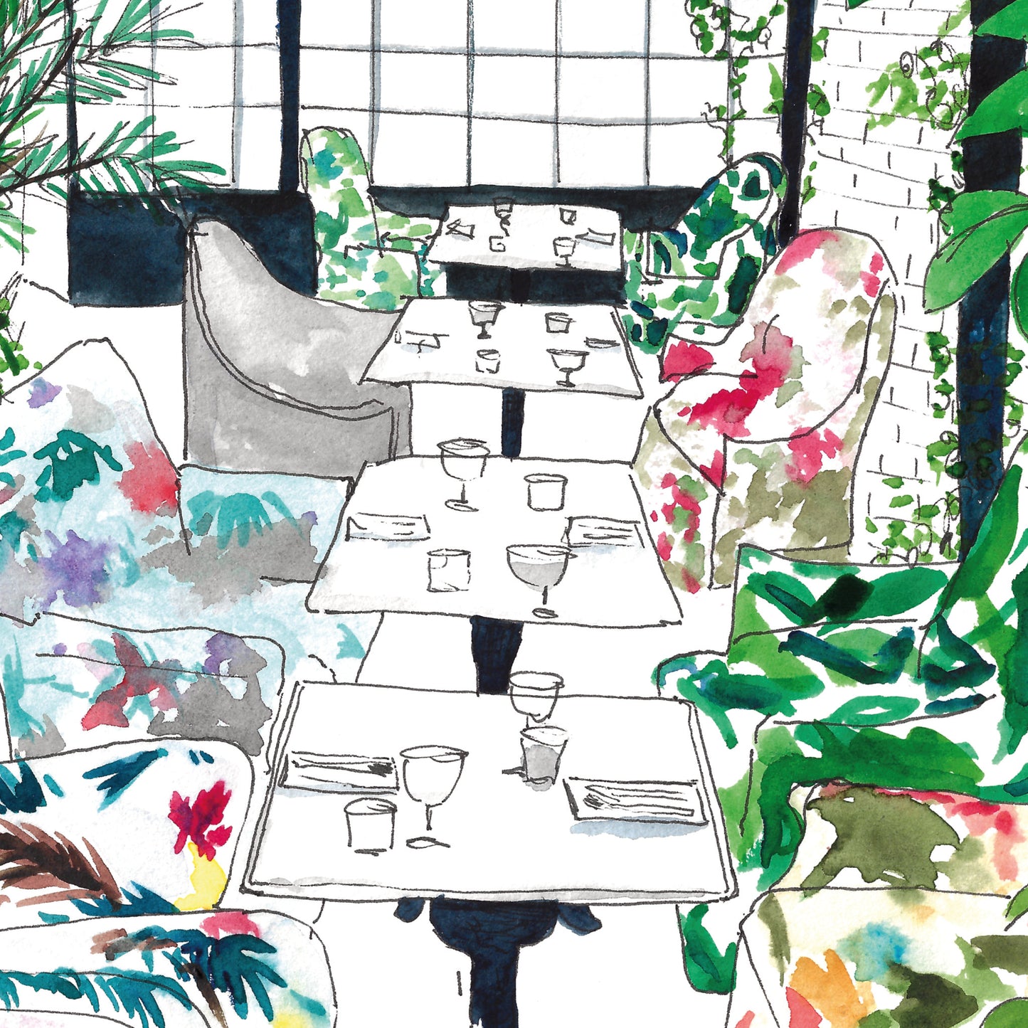 Botanical Restaurant Art Print