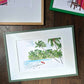 Surfer on the Beach Print