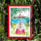 Whimsical Lakeside Outdoor Dining Print